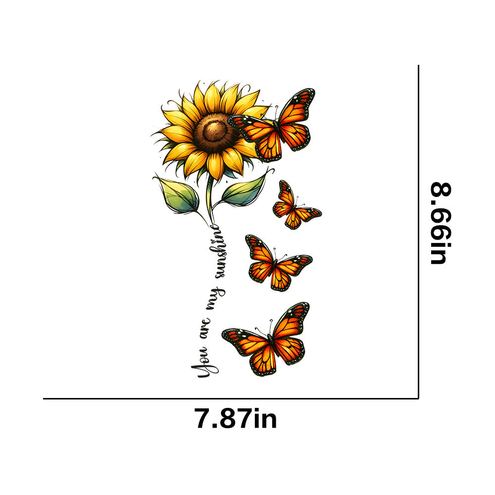 Wholesale 10pcs/pack Sunflower T-shirt heat transfer hot stamping